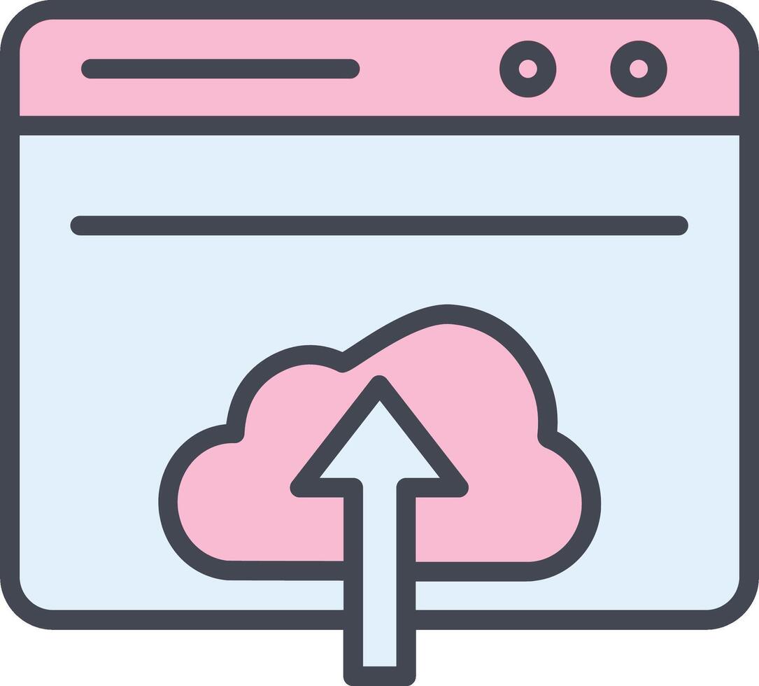 Upload Web Vector Icon
