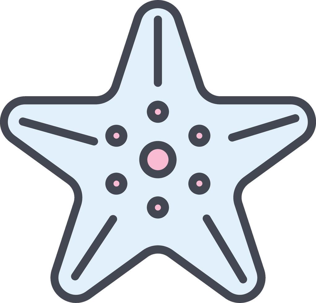 icono de vector de estrella de mar