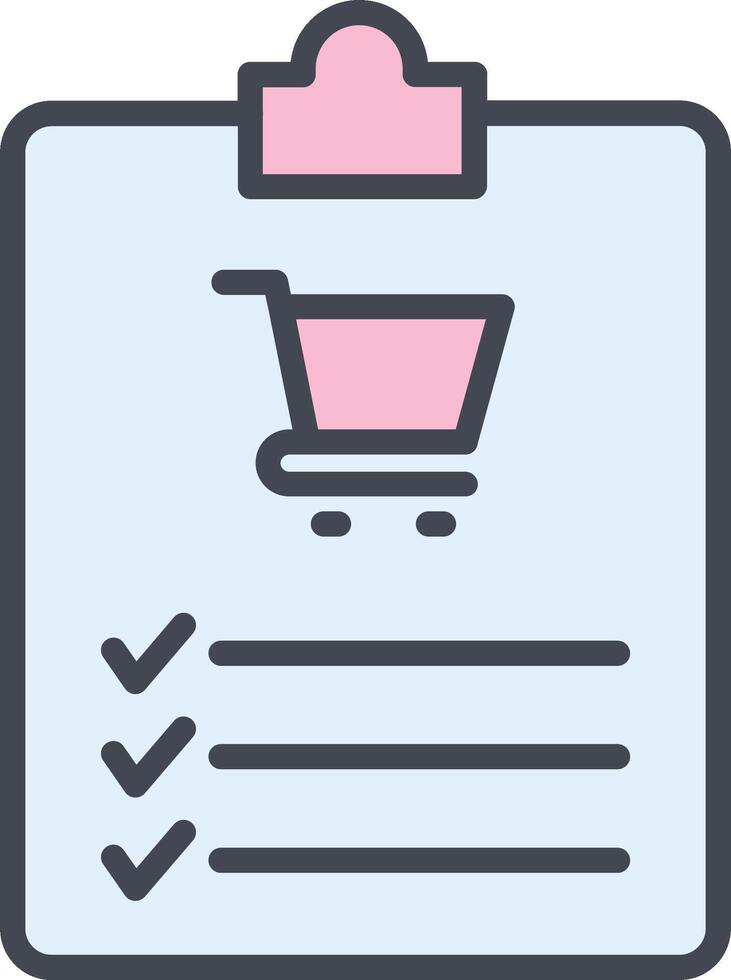 Shopping List Vector Icon