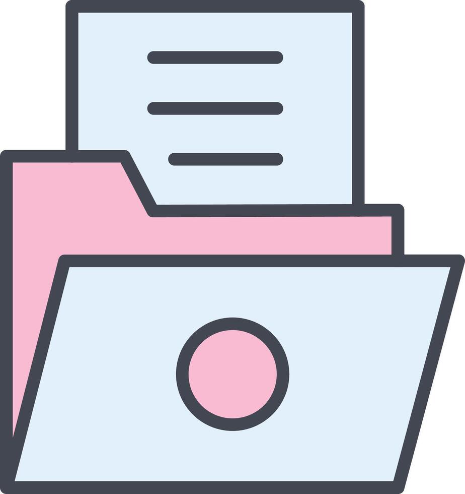 List Folder Vector Icon