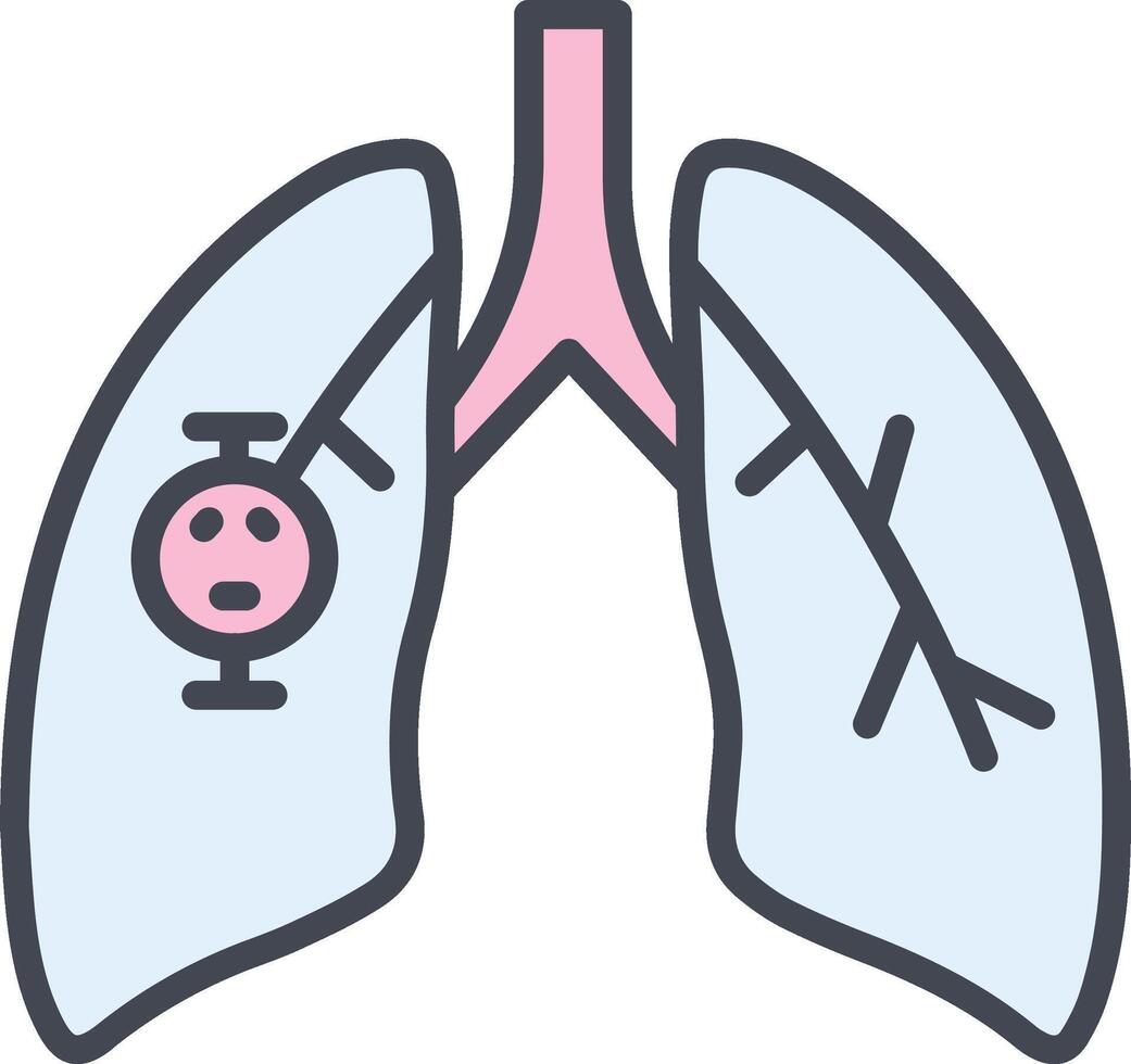 Lung Cancer Vector Icon