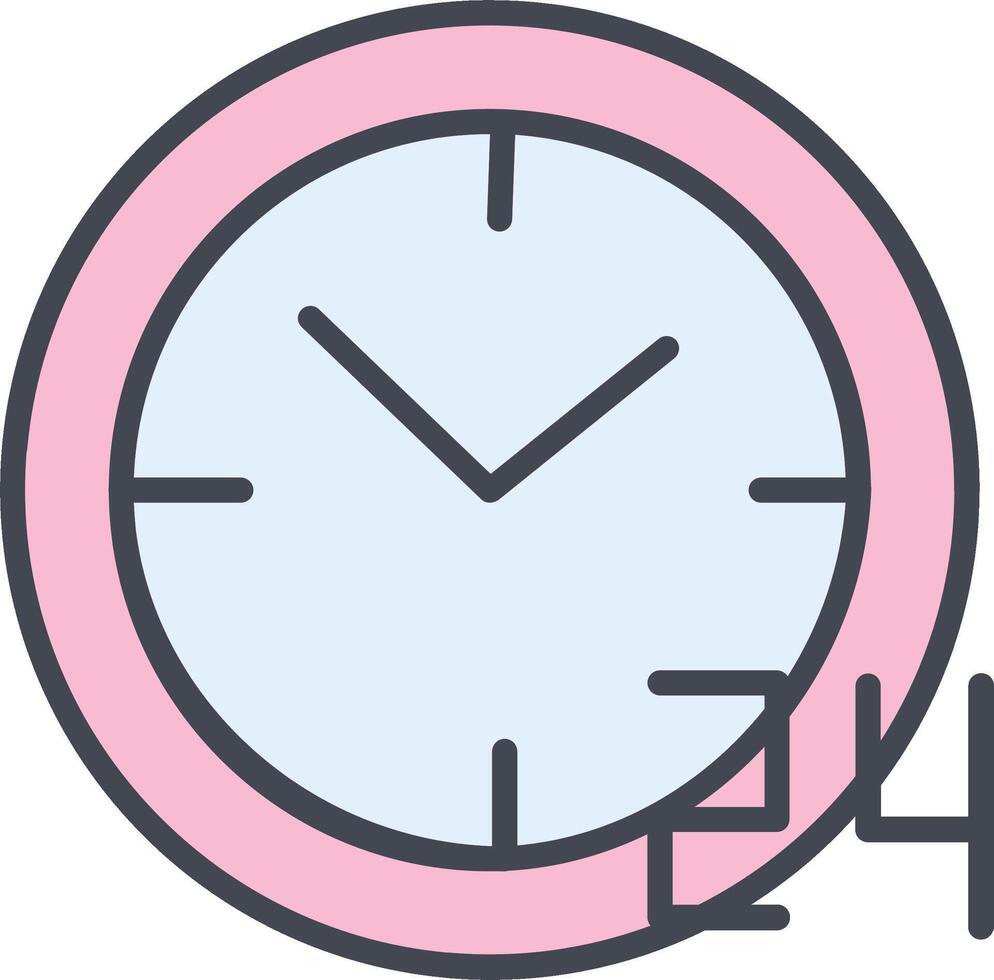 24 hours Vector Icon