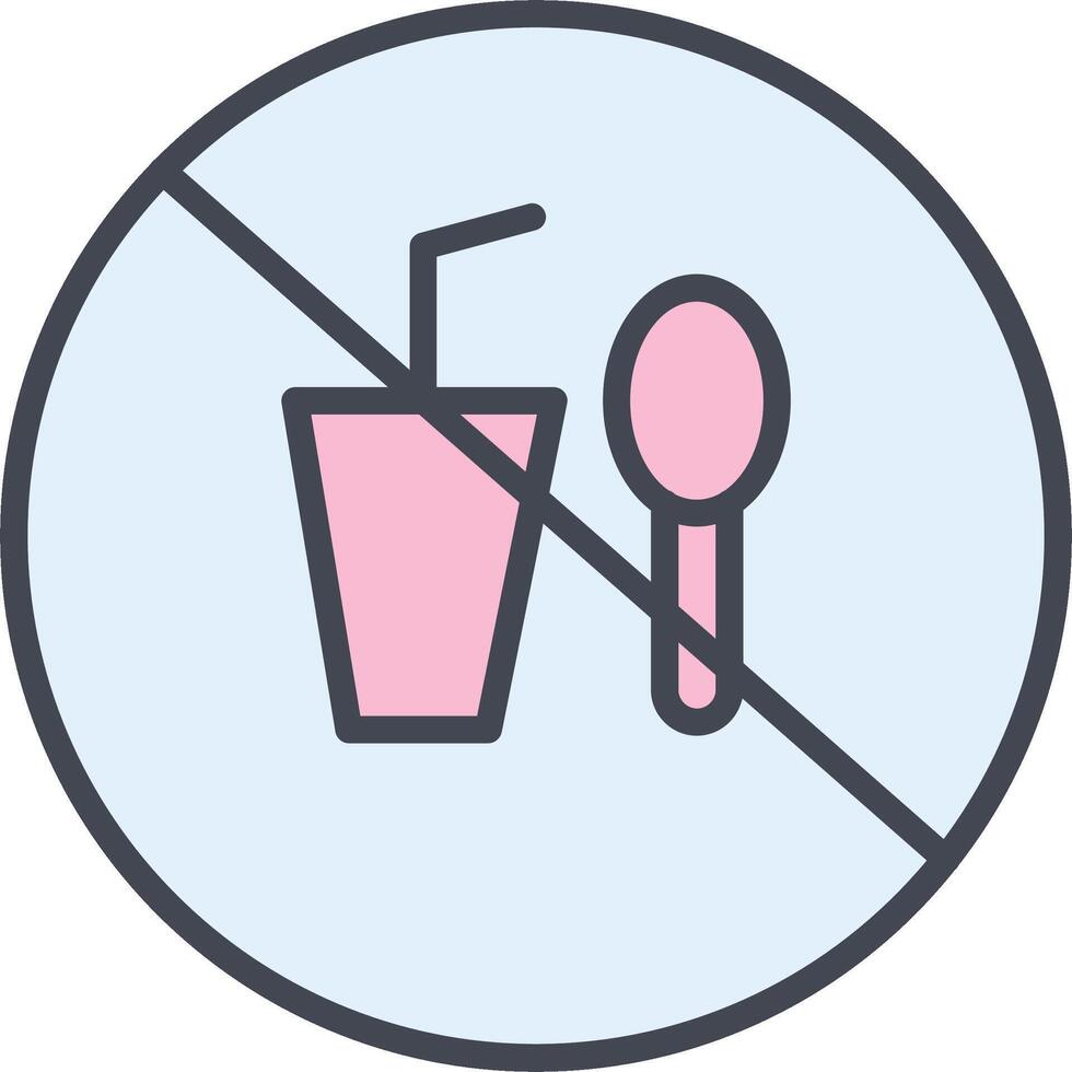No Food or Drinks Vector Icon