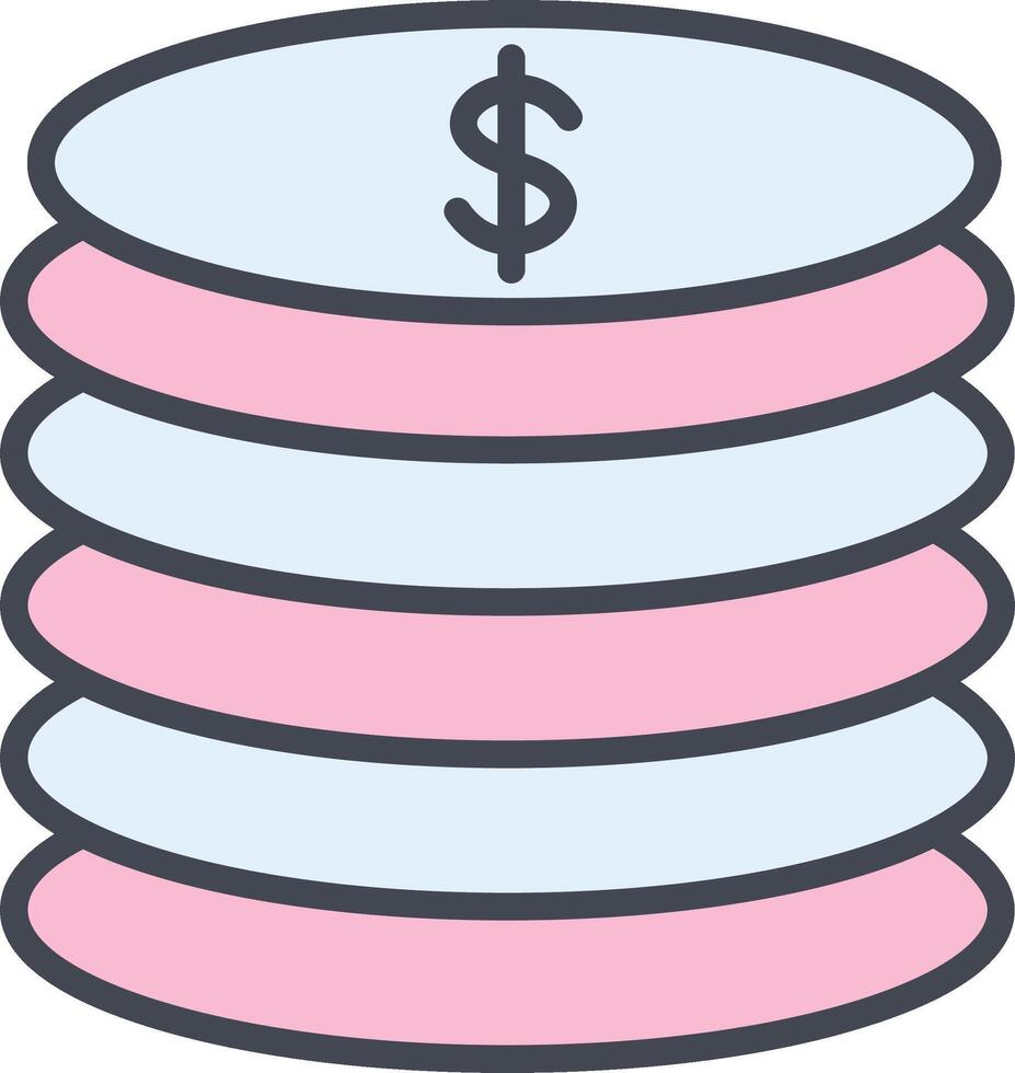 Stack of Coins Vector Icon