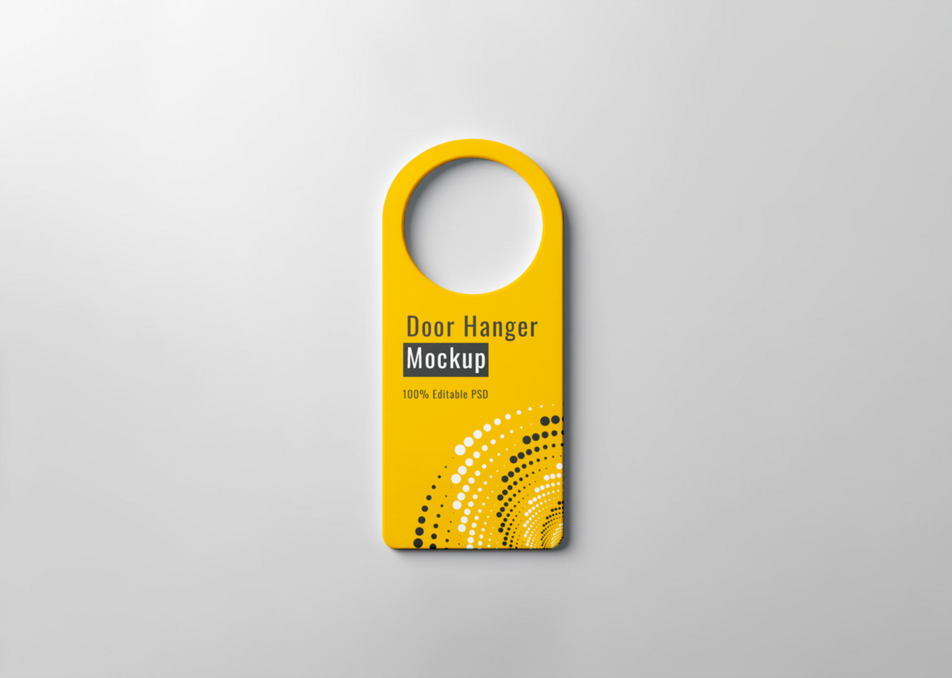 Door hanger mockup psd