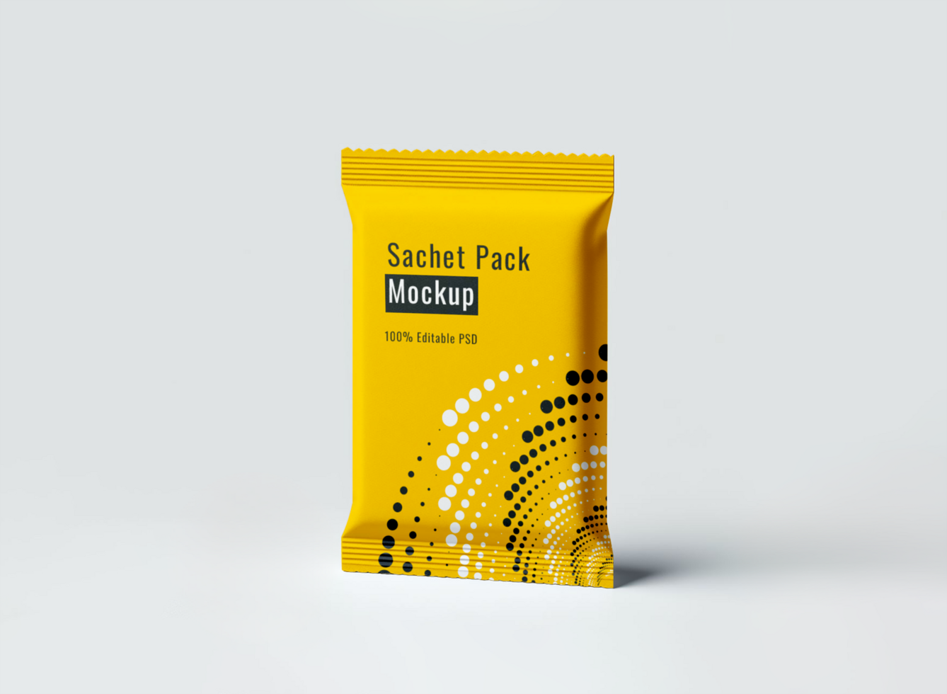 Sachet packaging mockup psd