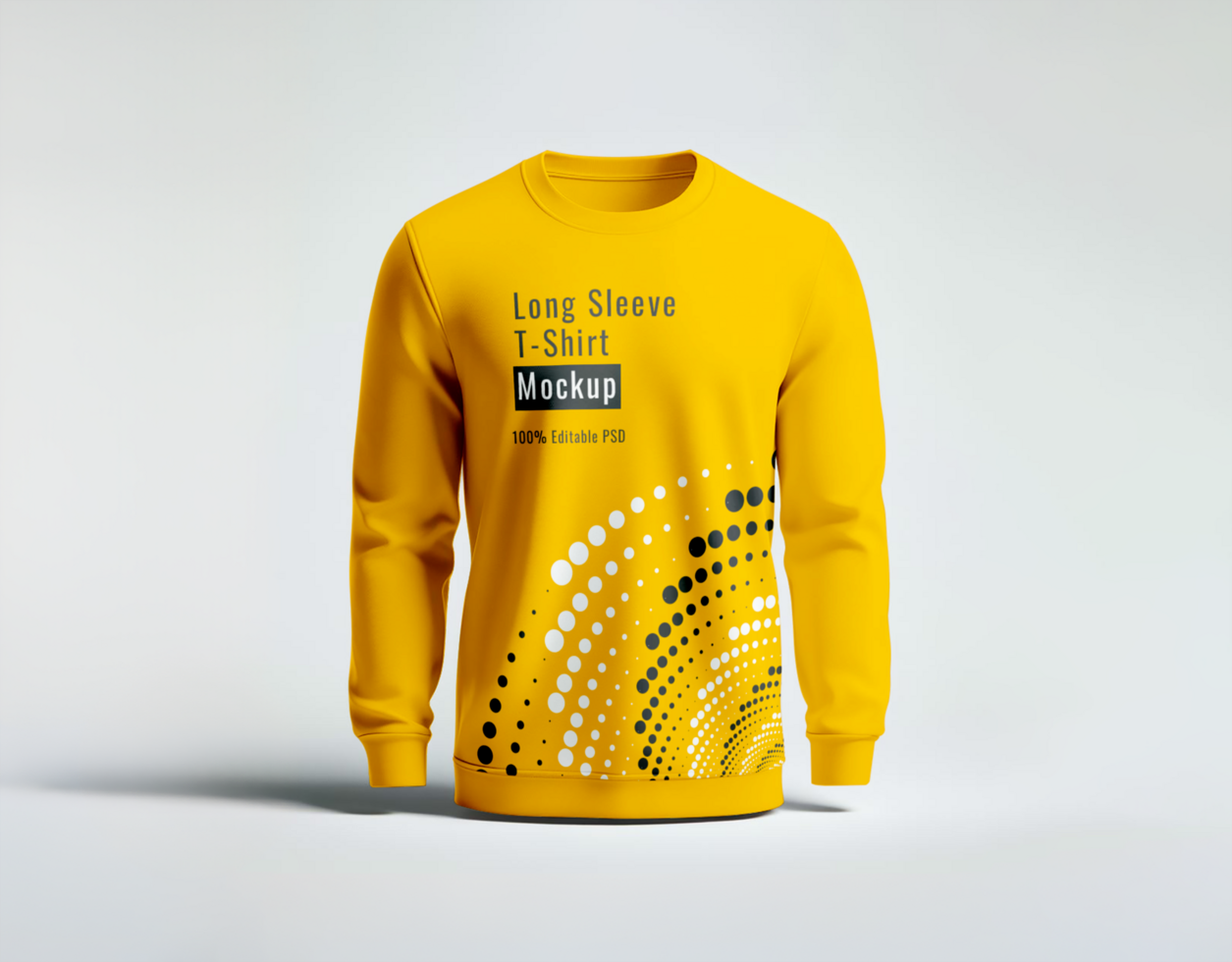 long sleeve tshirt mockup psd
