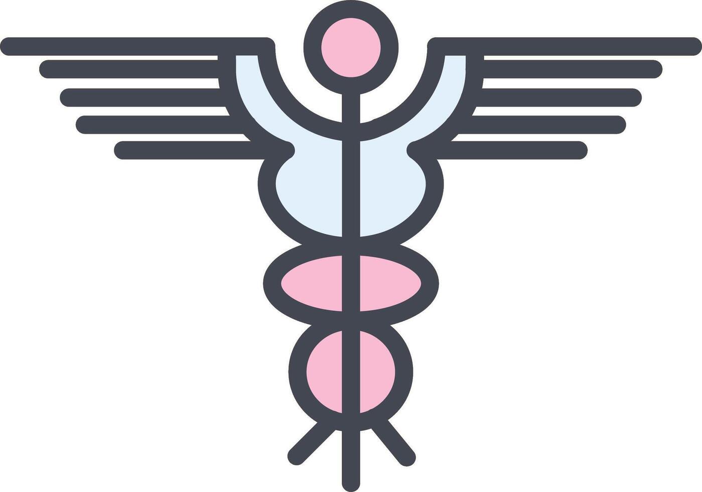 icono de vector de caduceo