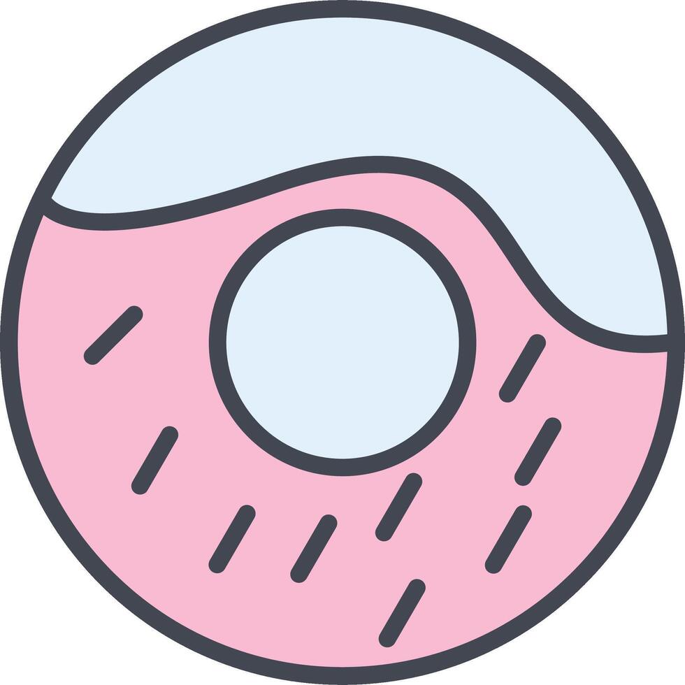 icono de vector de donut de crema