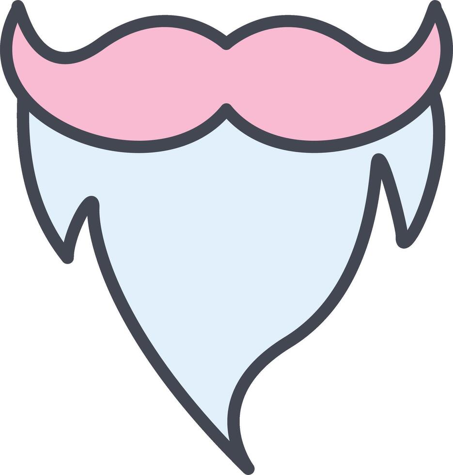 barba y Bigote ii vector icono