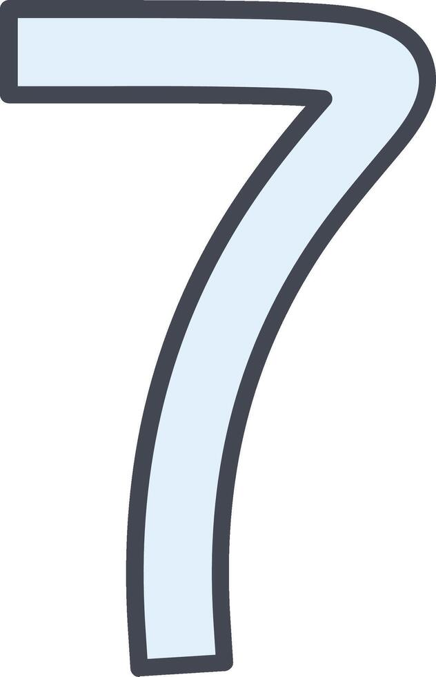 Number Seven Vector Icon