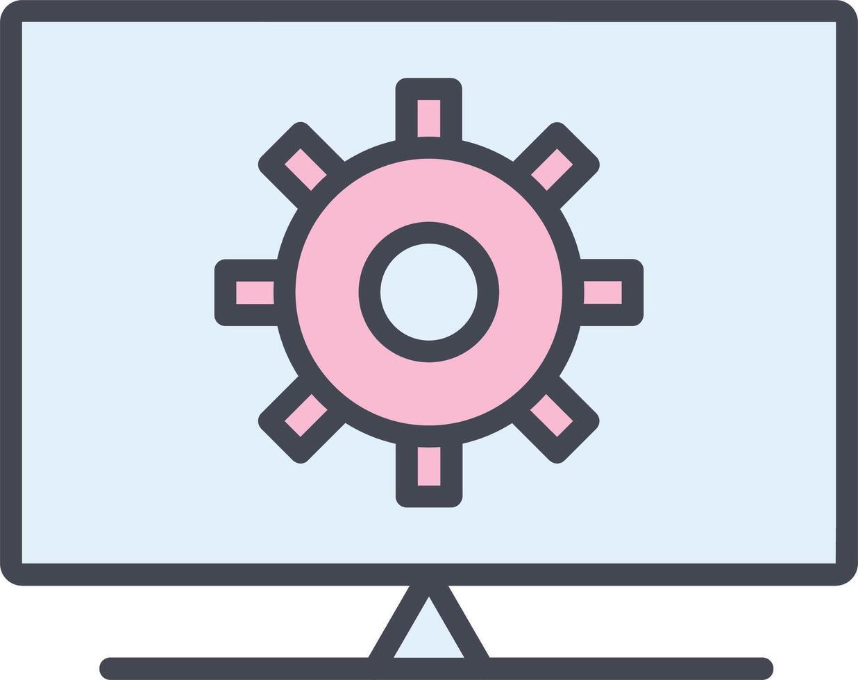 Computer Settings Vector Icon