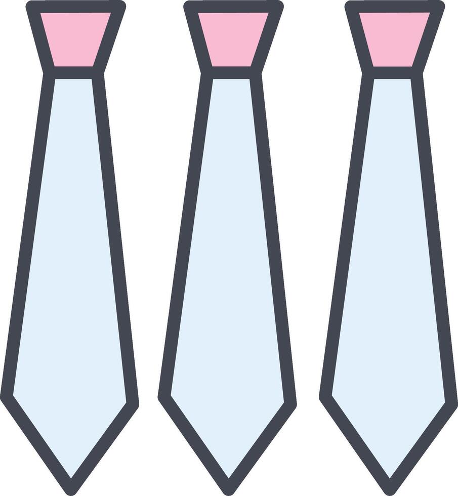 Three Ties Vector Icon