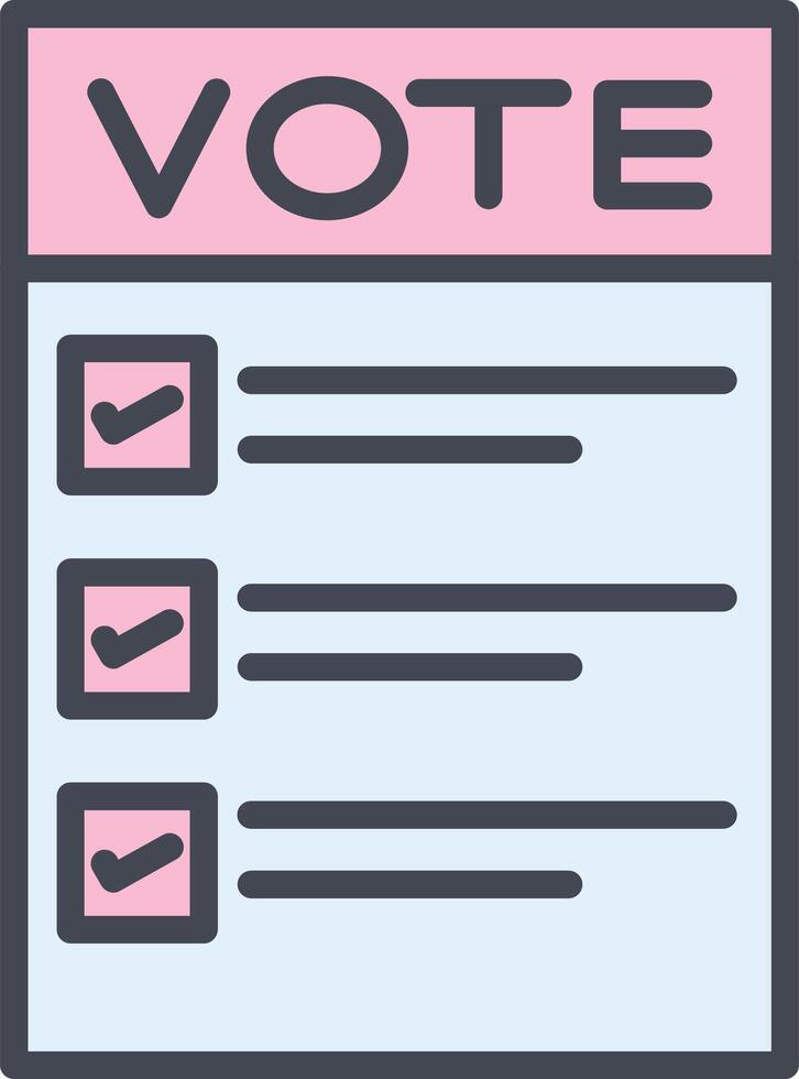 Ballot Paper Vector Icon