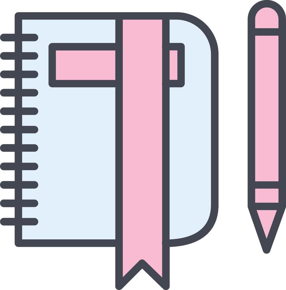 Pencil and Book Vector Icon