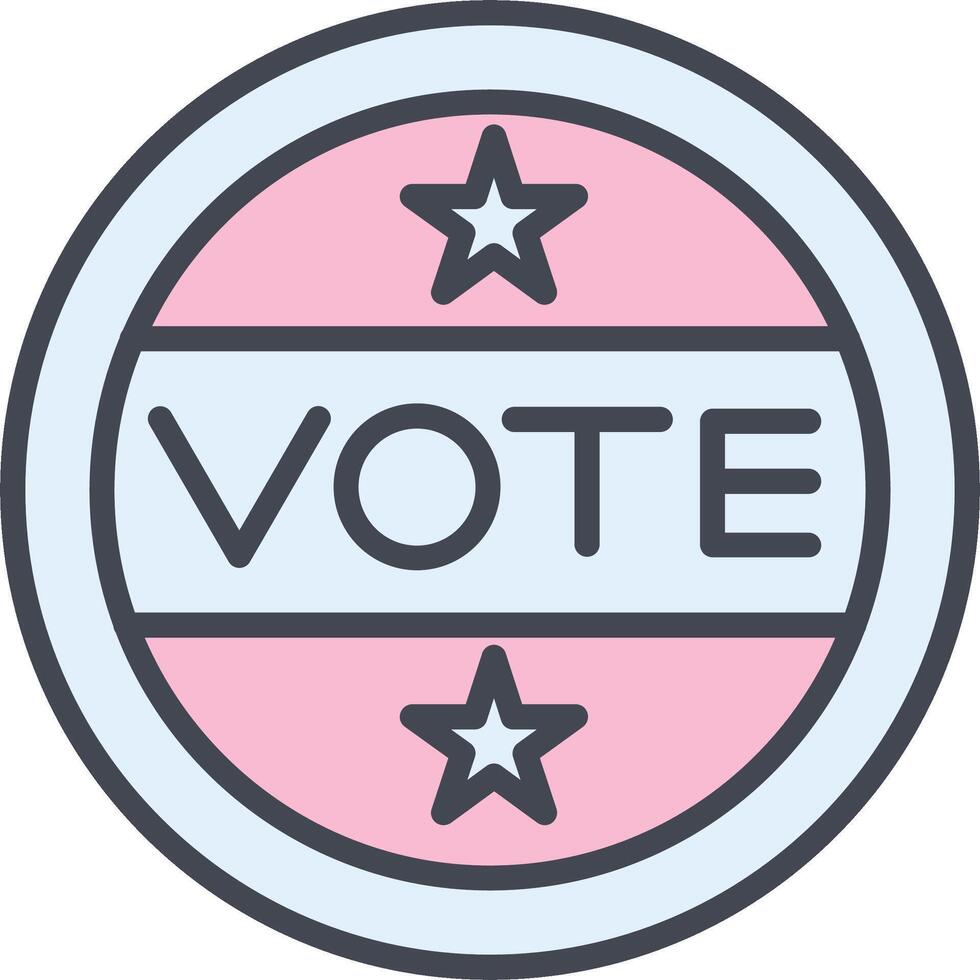 Vote Sticker Vector Icon