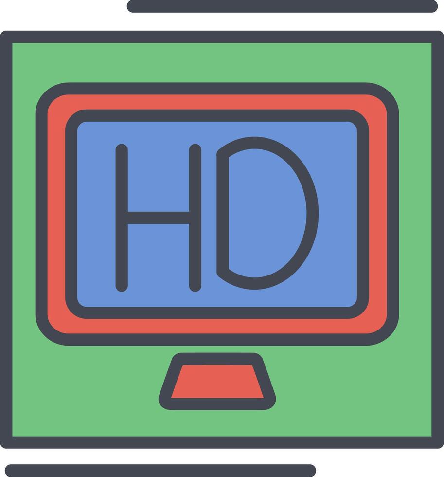 hd calidad vector icono