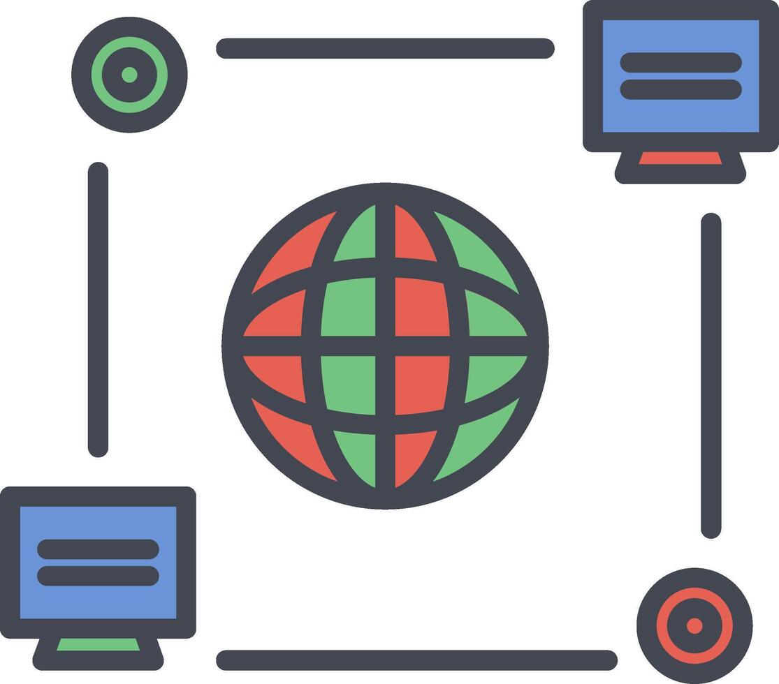 Computer Connection Vector Icon