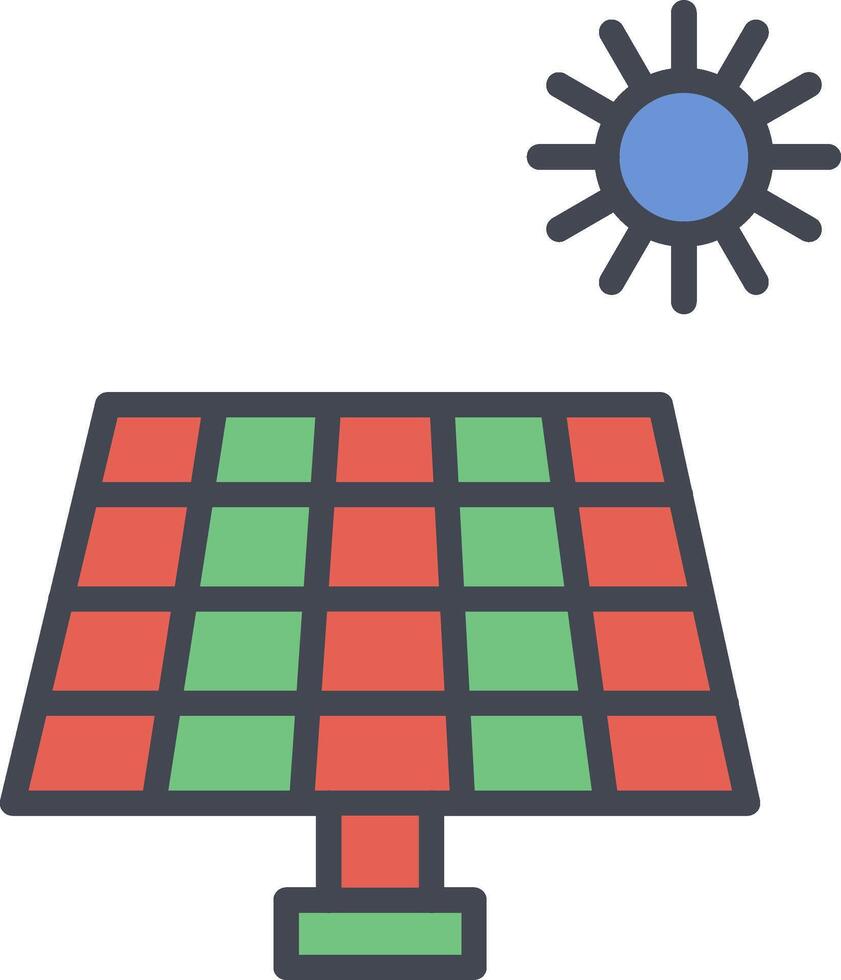 icono de vector de panel solar