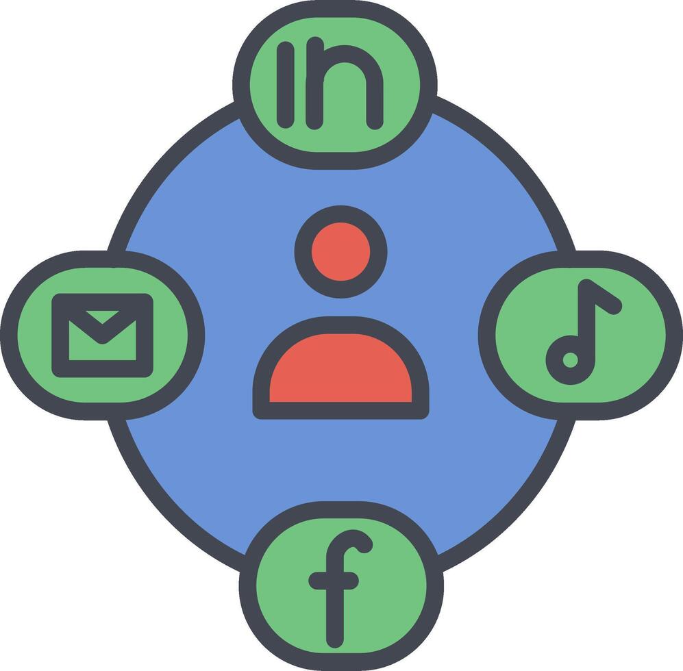 Social Circle Vector Icon