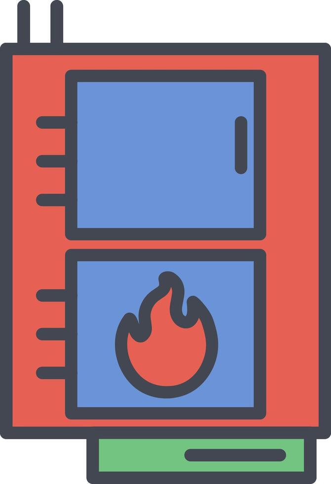 Solid Fuel Boiler Vector Icon