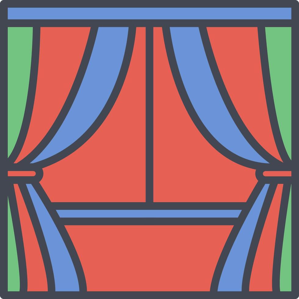 Curtains Vector Icon