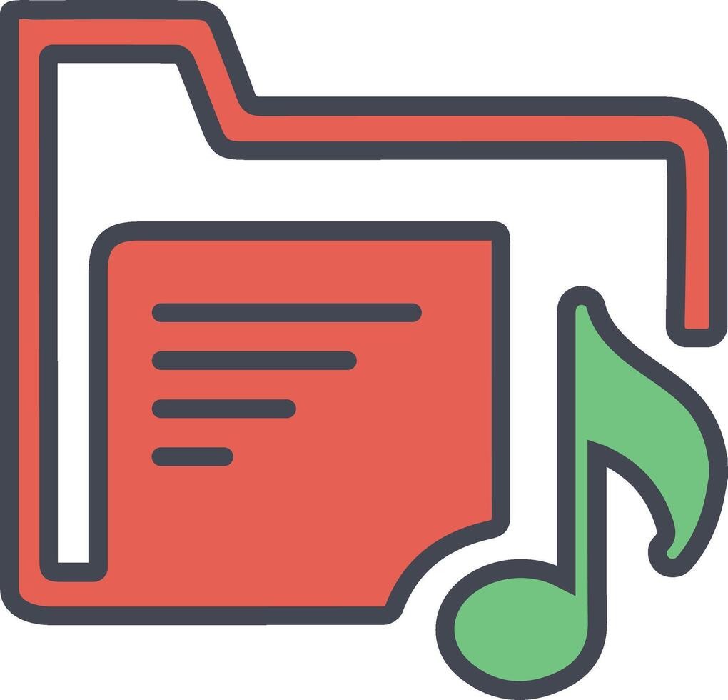 Music Folder Vector Icon