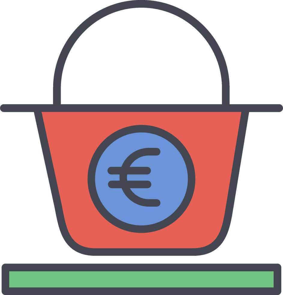 Euro Basket Vector Icon