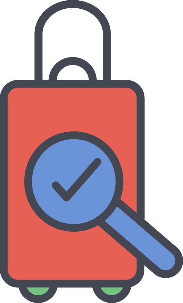 Luggage Inspection Vector Icon