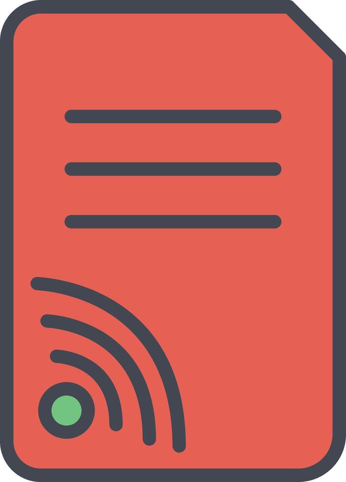 Wifi Documents Vector Icon