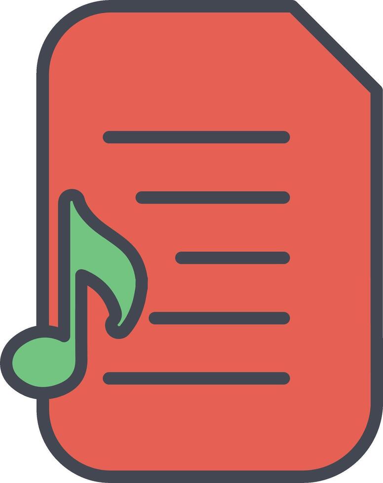 Audio Document Vector Icon