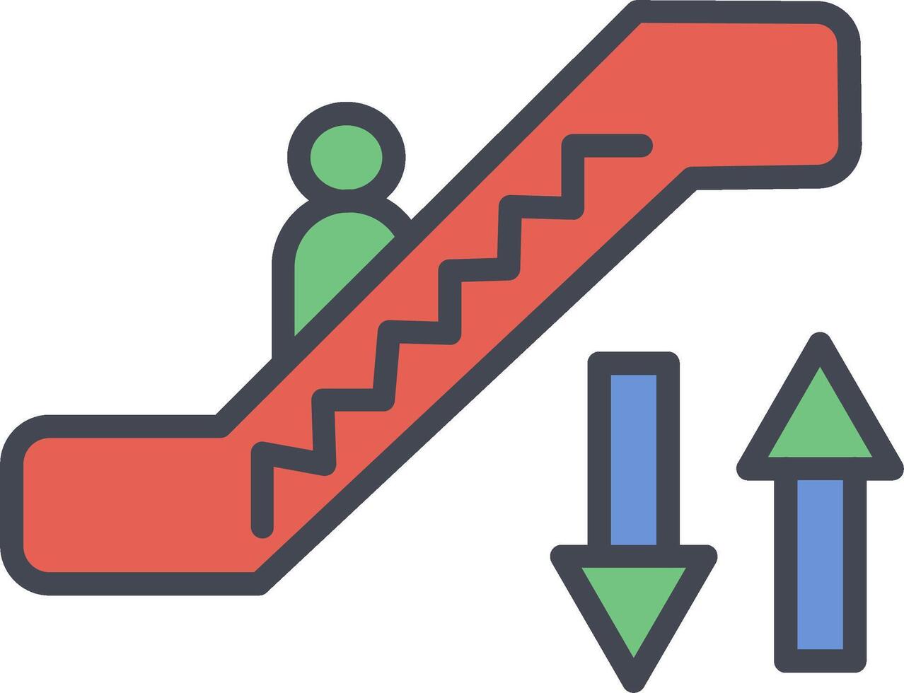 Escalator Vector Icon