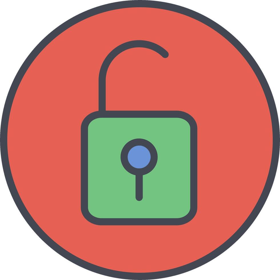 Open Lock II Vector Icon