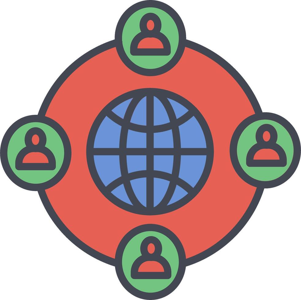 Company Network Vector Icon
