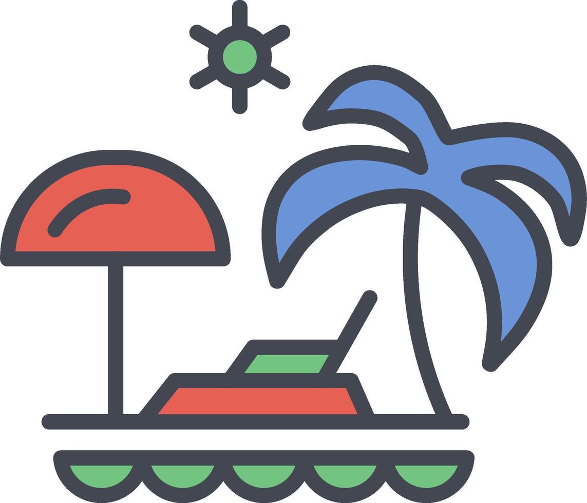 Vacation Spots Vector Icon