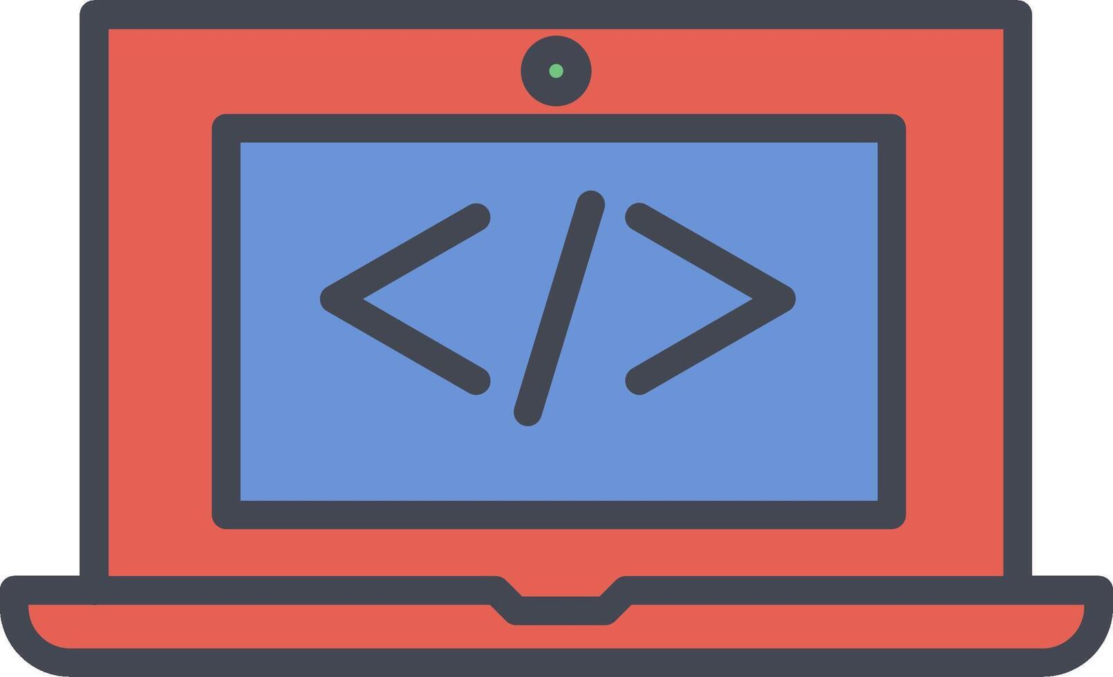 Coding Computer Vector Icon