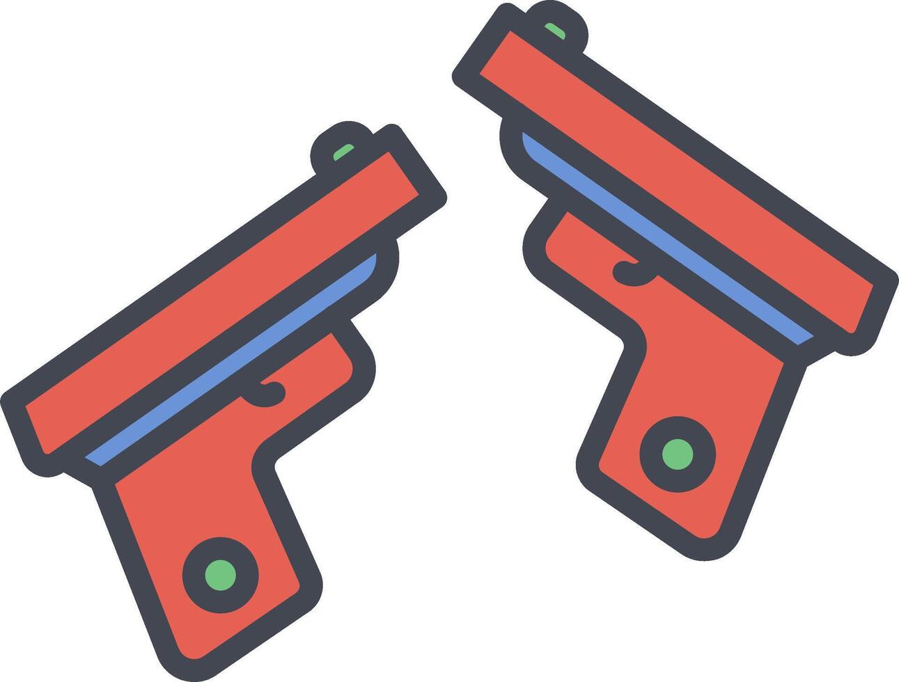 Two Guns Vector Icon