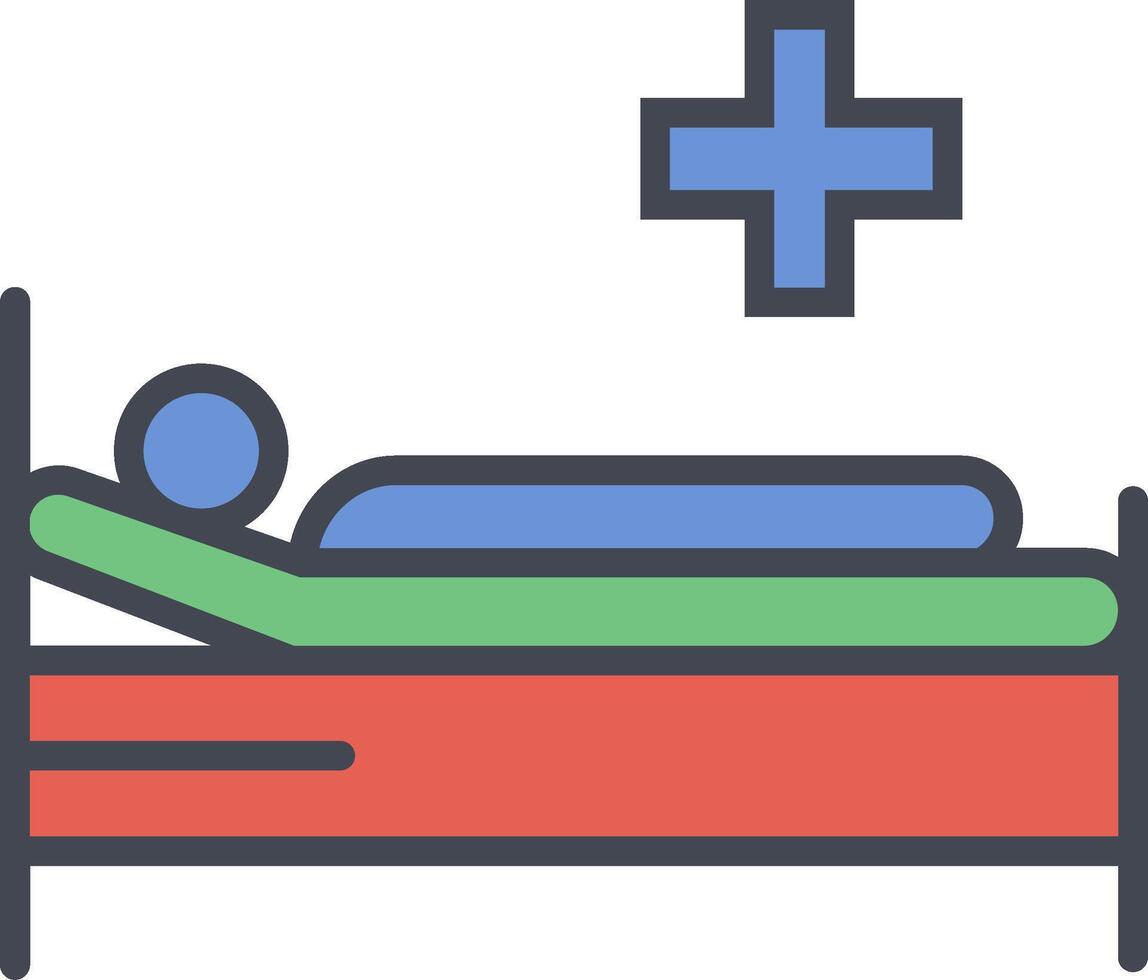 Patient Bed Vector Icon