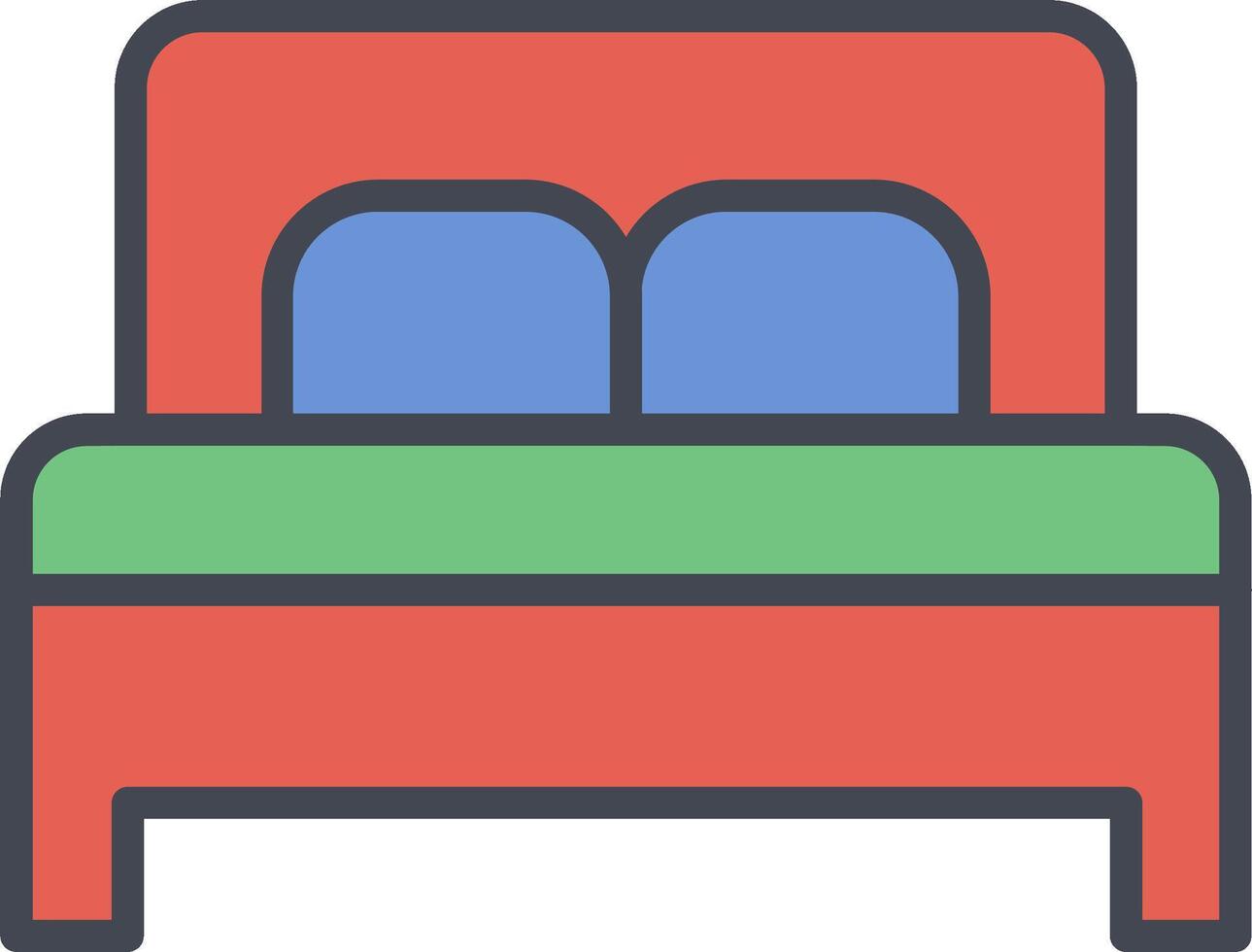 Double Bed II Vector Icon