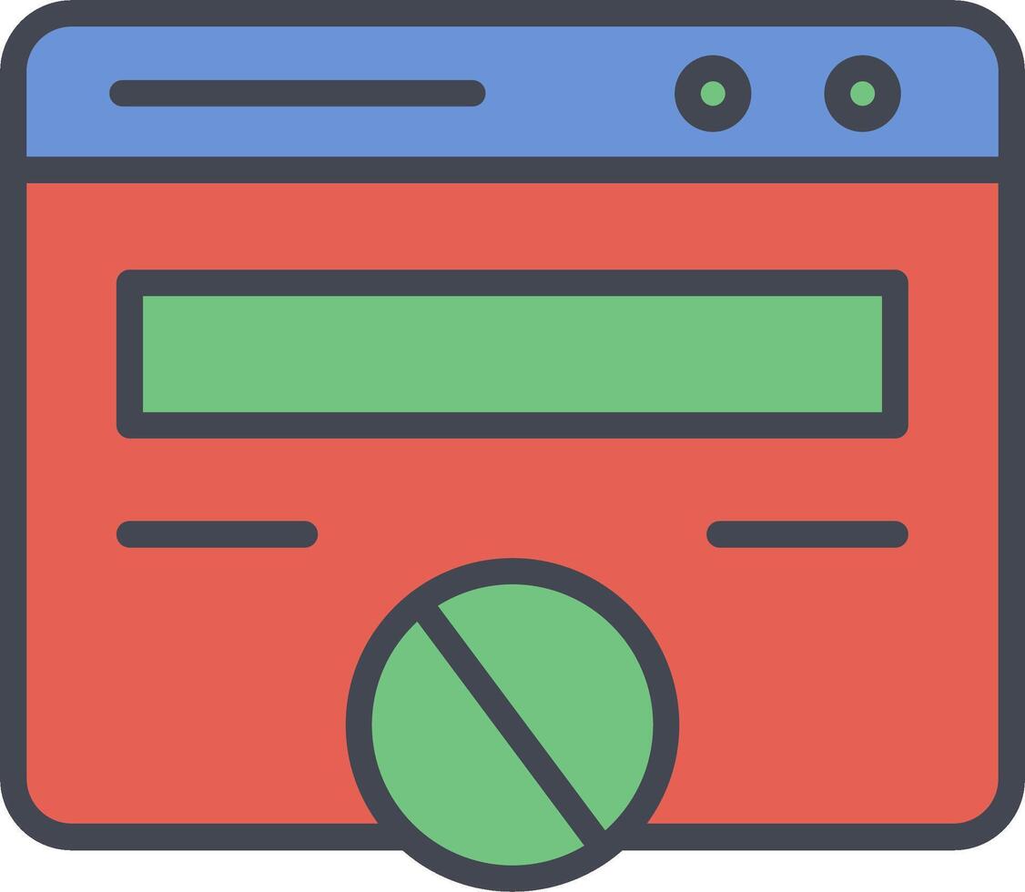 Block Website Vector Icon