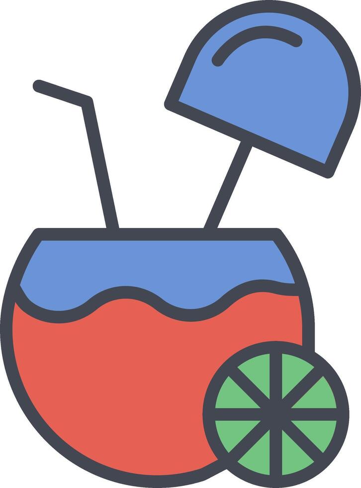 Coconut Drink Vector Icon