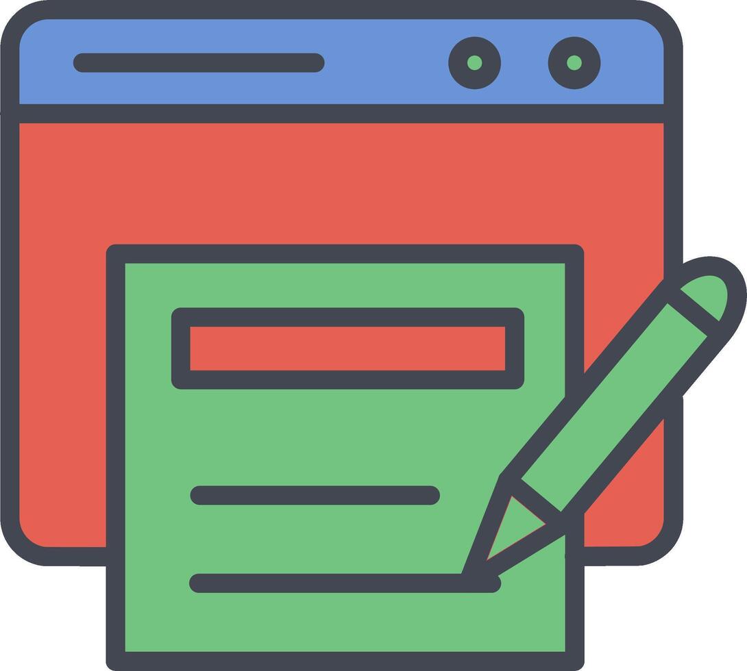 Blog Template Vector Icon