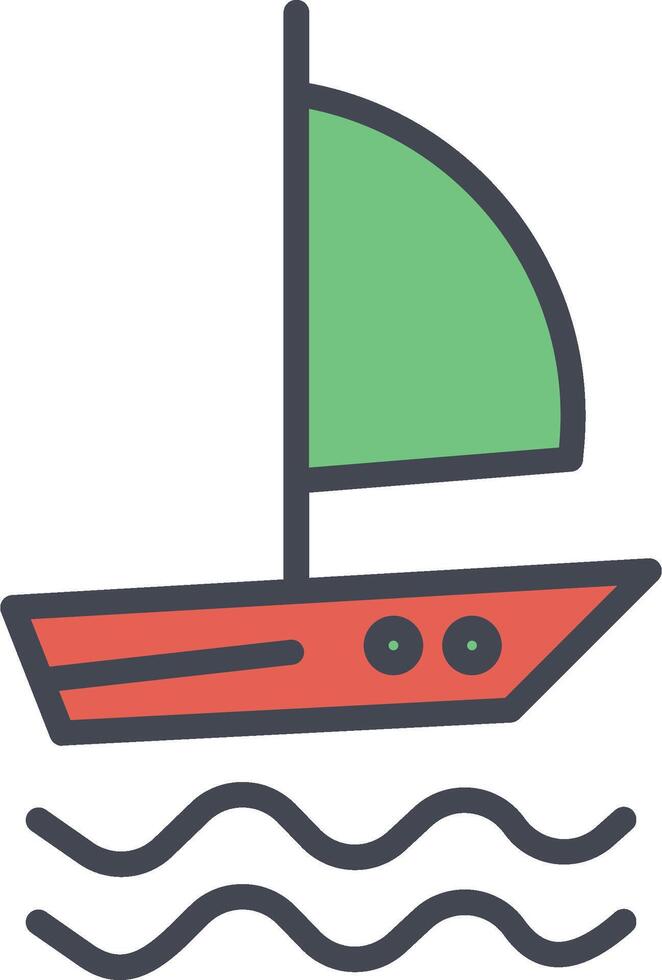 icono de vector de barco