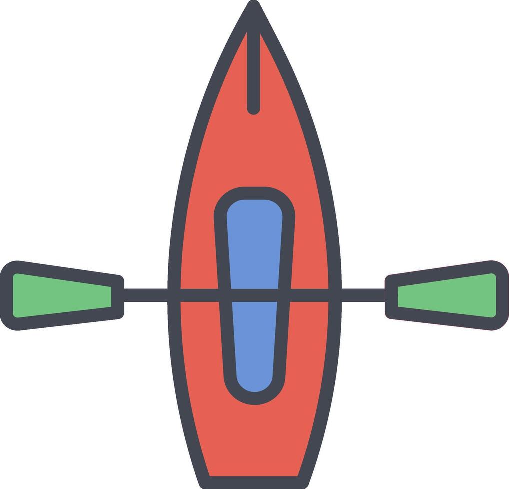 icono de vector de kayak