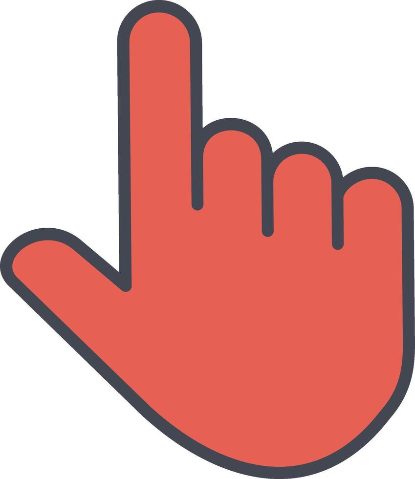 Raised Finger Vector Icon