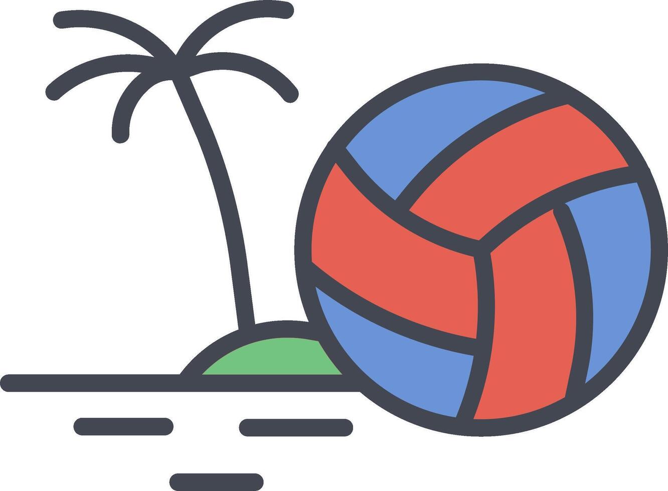 icono de vector de voleibol de playa