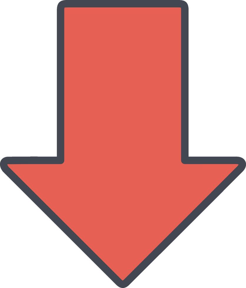 Down Vector Icon