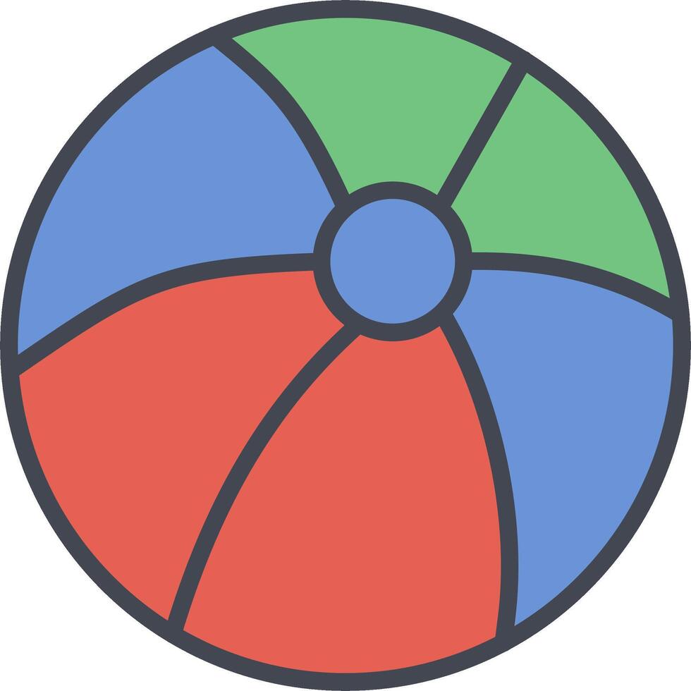 Beach Ball Vector Icon