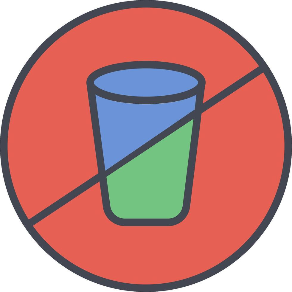 No Drinks Vector Icon