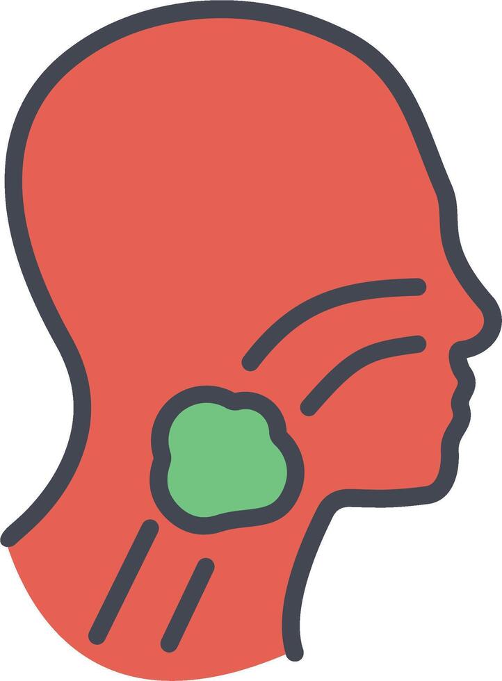 Throat Cancer Vector Icon